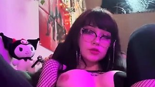 Big boobs camgirl rides her toy on webcam