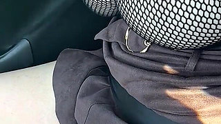 Exhibition in Micro Skirt in Public and Anal Plug