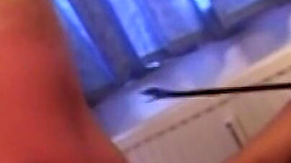 Masked Slave Whipped Red and Cock Teased by Horny Mistresses