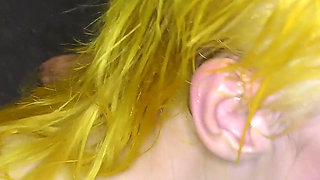 Debut Bukkake Facials for Lana Banana