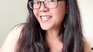 Smoking Asian Girl Smokes Multiple Cigarettes Exposing Her Bouncy C Cup Boobs