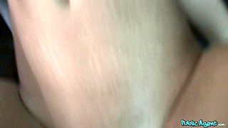 Amateur slut gets paid for public sex in a car - Agent handjobs & cowgirl action