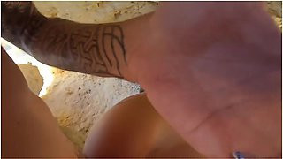 Sucking A Big Dick While Exploring A Cave On The Beach In Portugal - Loira Gostosa