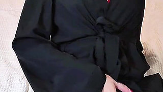 A Naughty Malaysian Hijabi Girl Doing Porn Showing off Her Ass in Abaya