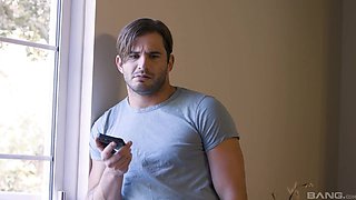 Tattooed Kitana Montana shows her breasts to Nathan Bronson