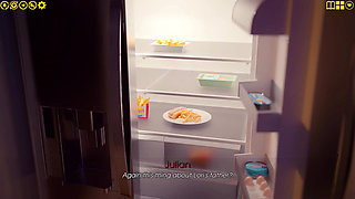 My Pleasure 10: Julian Watches Julia Finger Pussy Moaning His Name Kitchen Boobs