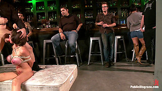 Big Tittied Mckenzie Lee Is Disgraced in the Bar