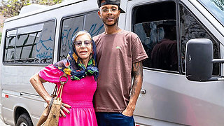 Tattooed Granny 81 Years Old Anal Pickup Rough Car Sex BBC Destroyed Asshole
