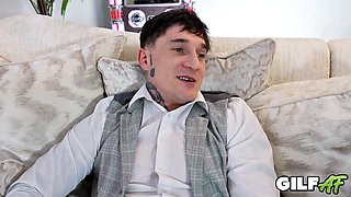 Granny Cassandra Uks Naughty Christmas Tit Cumshot