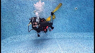 Scuba Agent Lucy Returns Underwater Diver Searches for Secret Device
