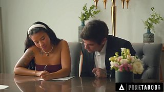 Lustful Bride Shamelessly Teases Husband In Front Of Wedding Witnesses With Codey Steele And Gizelle Blanco