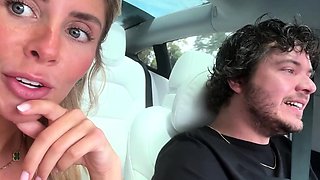 BRITISH SLUT BONNIE BLUE gets CAUGHT CUMMING IN PUBLIC CAR