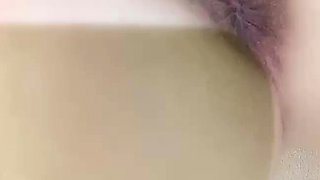 Amateur young teen solo masturbation on her livingroom