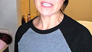 Beautiful brunette with big boobs jerk off instrucions