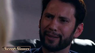 Yummy sinner - insane blondie tempts her man's dad with sweet talk and hot fucking penetration