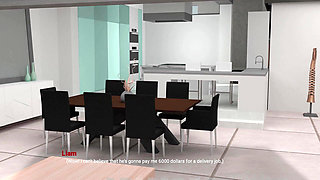 Away From Home 6: Eva's Footjob & Handjob Under Table to Liam