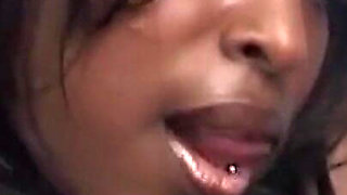 Insatiable Ebony MILF Shaved Smooth Before Double Teaming