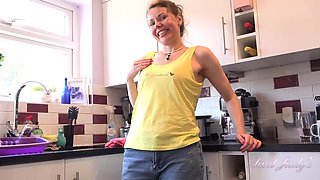 Housewife Alexia Plays For You in the Kitchen