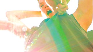 Teen punk lesbians masturbate on the couch