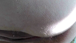 Close-up sex and fat woman's pussy in cum