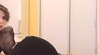 He Sniffs and Massages My Sweaty Legs in Pantyhose