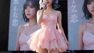 Horny Chinese Idol Yuki trying the Newest Vibrator in Public