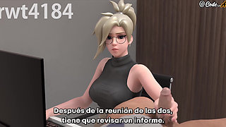 Mercy gets fucked and gets a creampie