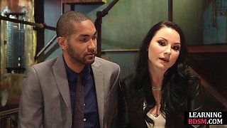 Fierce Mistress Edges Lucky Man in Sensual Bondage Play