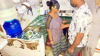 Wife's Friend Hardcore Sex in Kitchen Non-stop Nude Passion Hindi Video