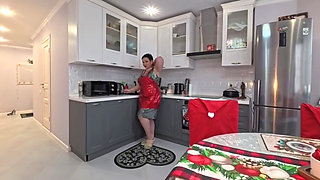 The Stepmom stayed with her Stepson and arranged a Hard Fuck with a hot blowjob and hot words