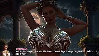 Queen Helena Takes Conan’s Monster in Her Palace - Cock Rubbed on Massive Boobs & Ass, Explosive Ass Cumshot