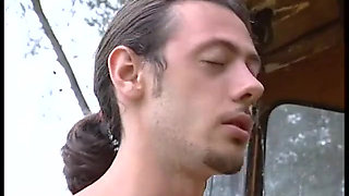 Blonde Bombshell Sucks Cock and Gets Fingered Outdoors