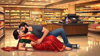 Indian Aunt having fun with stranger in a shopping mart part 2 ( AI generated )
