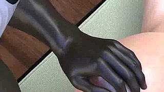 Tifa's Dark Heaven Asian Chick with Big Tits Experiences Carnal Pleasure and Squirts While Massaged by Big Muscular African Guy