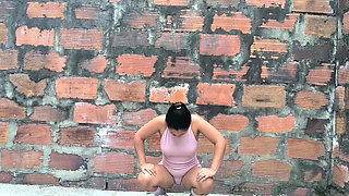 Stretching Outside and Peeing My Gym Clothes