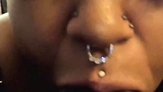 Mixed Cutie Little Bleu Likes Sucking on BBC