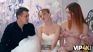 Vip4k. slutty russian bride polly yangs is having a three way right before her wedding