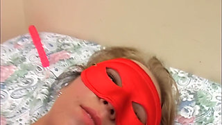 Young Masked Couple Having Amateur Sex