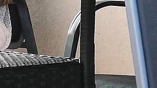 Watching My Neighbor Masturbating on Terrace