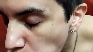 Quickie! Blowjob and Cum on Her Frankfurter! (and Black Jeans)