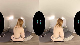 European amateur redhead masturbates on webcam