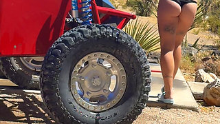 Cum wash the sand rail with me