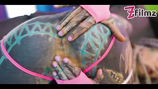 Thick COCK ANAL destroying wild horny HIPPIE whore