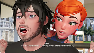 Mansion Days Animated 3D Game 9 - Ginger Gym Girlie Sucks Cock