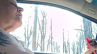 Masterbation in Car Driver Seat