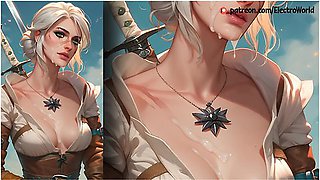 Ciri With Big Breasts, Likes To Swallow Cum With Car Toon