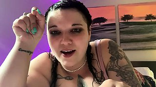Big titty babe Layla Rose solo dildo masturbation