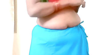 Desi Indian Tamil BBW Wife Nude Tease Big Boobs Ass Hairy Pussy Saree Wearing! Renuraj