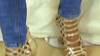 Super Hot Granny Georgie Nylons Masturbates While Wearing a Sexy Lingerie