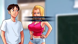 Summertime saga - Jenny had her baby. Johannes fucked Odette on the bike. Johannes fucked Roxxy